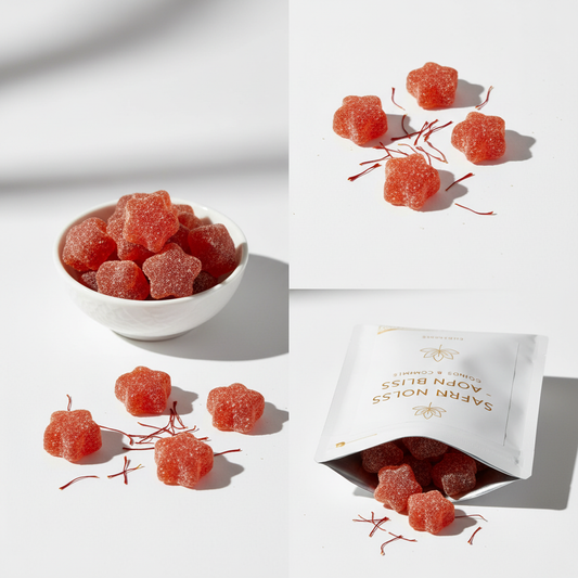 Saphire Saffron Gummies product photography